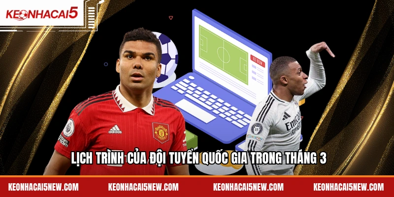 Lịch trình của đội tuyển quốc gia trong tháng 3